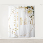 Roos gouden bruiloft achtergrond wandkleed (Voorkant)