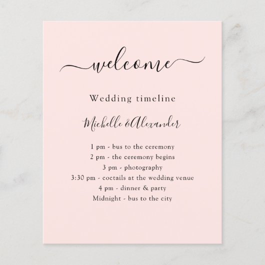 Roos gouden bruiloft tijdlijn programma welkom (Voorkant)