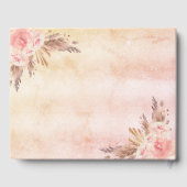 Roos gouden bruine roze boho gastenboek (Achterkant)