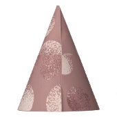 Roos gouden cirkels:  Abstract Feesthoedjes (Achterkant)