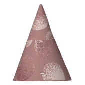 Roos gouden cirkels:  Abstract Feesthoedjes (Rechts)