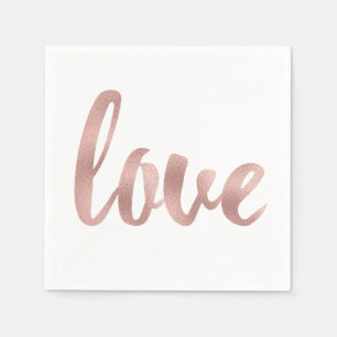 Roos gouden cocktailservetten servet