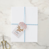 Roos Gouden Confetti Cadeau Labels Cadeaulabel (Met Touw)