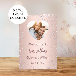 Roos gouden diamanten foto welkom programma menu