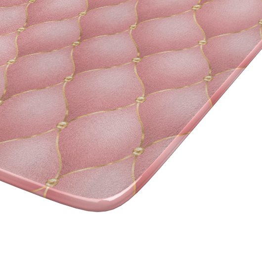 Roos gouden diamanten tufted snijplank (Hoek)