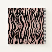 Roos Gouden Dierenprint Monogram Schetsboek Glam Notitieboek (Achterkant)