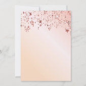 Roos gouden donkerroze sterren moderne kaart (Achterkant)