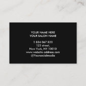 Roos gouden druppelen glitter vlechten visitekaartje (Achterkant)