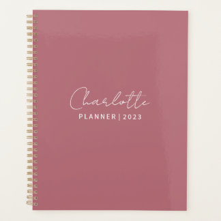 Roos gouden elegante aangepaste planner 2023
