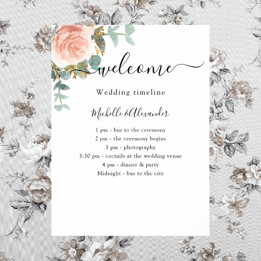 Roos gouden eucalyptus poster