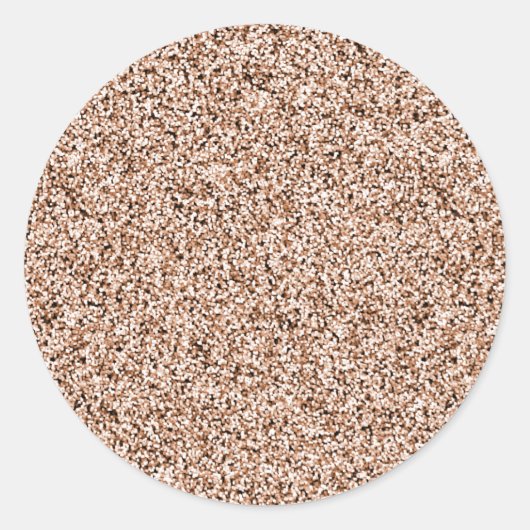 Roos gouden faux glitter envelop afdichtingen ronde sticker (Voorkant)