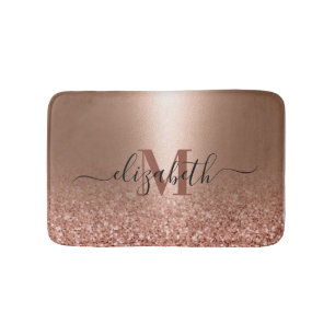 Roos gouden faux roze glitter badmat