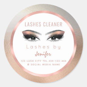 Roos gouden folie maakt de ogen schoon ronde sticker