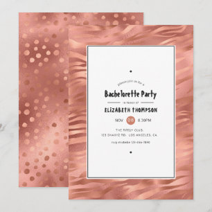 Roos Gouden Folie Tijger Stripes Bachelorette Part Kaart