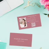 Roos gouden foto qr code Facebook icoon Visitekaartje