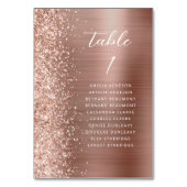 Roos Gouden Glam Glitter Metallic Script Bruiloft Kaart (Achterkant)