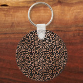 Roos Gouden Glam Leopard Sleutelhanger (Achterkant)