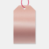 Roos gouden glam snaren cadeaulabel (Achterkant)