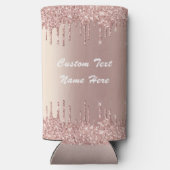 Roos gouden glitter aangepaste tekst naam Koelbox (Achterkant)