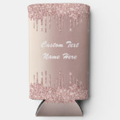 Roos gouden glitter aangepaste tekst naam Koelbox (Voorkant)