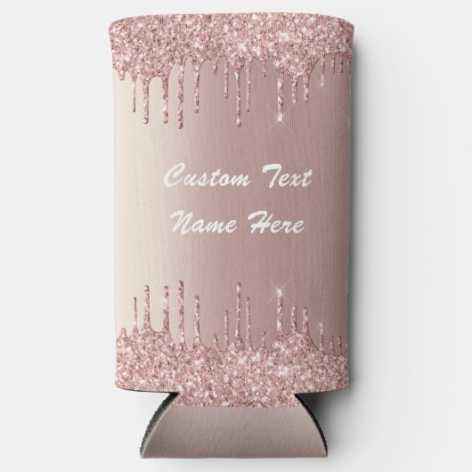 Roos gouden glitter aangepaste tekst naam Koelbox (Voorkant)