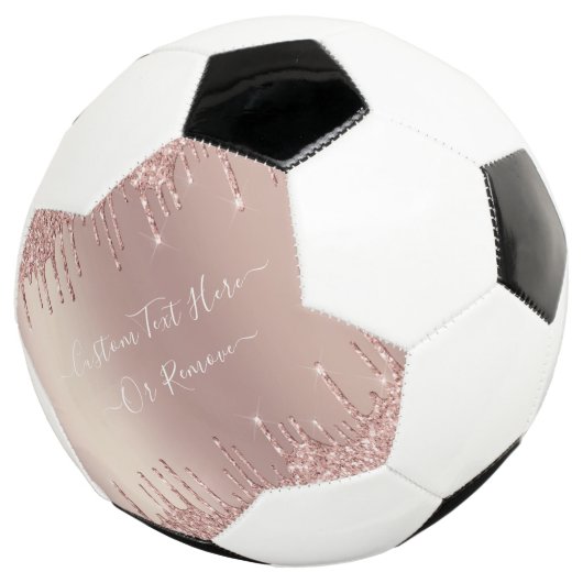 Roos gouden glitter aangepaste tekst Voetbal (Drie kwart)