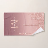 Roos Gouden Glitter Badhanddoeken Aangepaste Naam Bad Handdoek (Handdoek)
