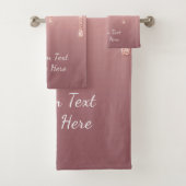 Roos Gouden Glitter Badhanddoeken met Aangepaste T Bad Handdoek (Insitu)