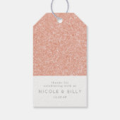 Roos Gouden Glitter Bedankt cadeau label douchegun Cadeaulabel (Achterkant)