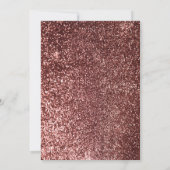 Roos Gouden Glitter  Bloemen Verjaardagsfeest Kaart (Achterkant)