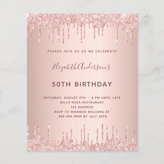 ROOS gouden glitter blush  (Voorkant)