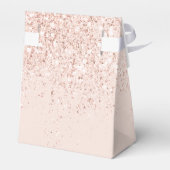 Roos Gouden glitter blush roze dank u bruiloft Bedankdoosjes (Achterkant)