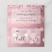 Roos Gouden Glitter Bokeh & Typografie v2 (Buitenkant ongevouwen)