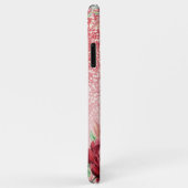 Roos Gouden Glitter Bourgogne Bloemen Gepersonalis Case-Mate iPhone Case (Achterkant/rechts)