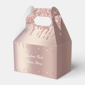 Roos Gouden Glitter Cadeaudoos met Aangepaste Teks Bedankdoosjes (Achterkant)