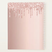 Roos gouden glitter druppels foto planner (Achterkant)