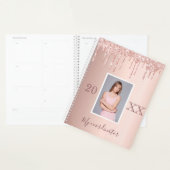 Roos gouden glitter druppels foto planner (Display)