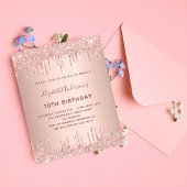 Roos gouden glitter druppelt budget verjaardagsuit