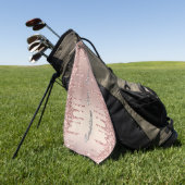 Roos Gouden Glitter Golfhanddoek met Aangepaste Te (Groen)