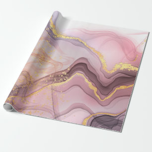 Roos Gouden glitter meisjes verjaardagsfeestje Cadeaupapier