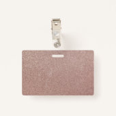 Roos Gouden Glitter Metallic Girly Sparkly Badge (Achterkant met clip)