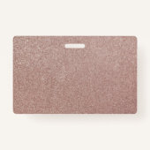 Roos Gouden Glitter Metallic Girly Sparkly Badge (Achterkant)