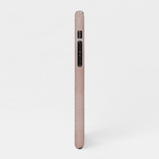 Roos Gouden Glitter Metallic  Girly Sparkly iPhone Hoesje (Linkerkant)