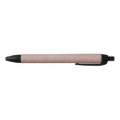 Roos Gouden Glitter Metallic Girly Sparkly Zwarte Inkt Pen (Bodem)