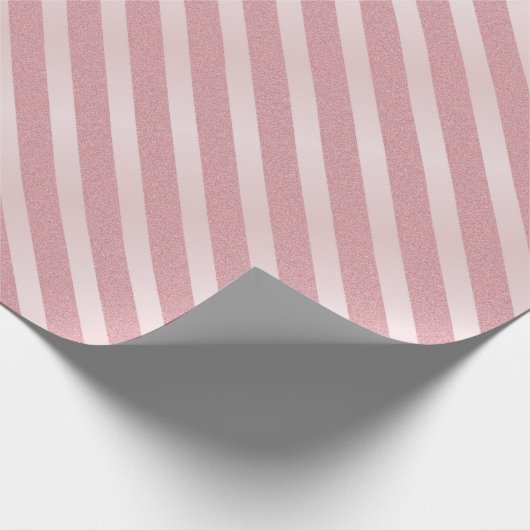 Roos Gouden Glitter Moderne Sjabloon Trendy Elegan Cadeaupapier (Hoek)