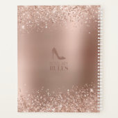 Roos Gouden Glitter Monogram Boss Lady 2025 Planner (Achterkant)