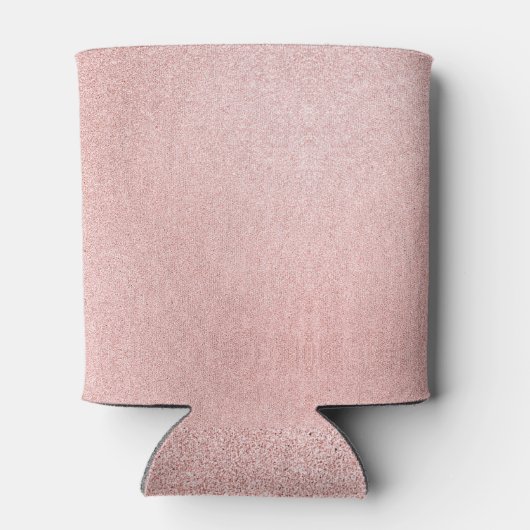 Roos gouden glitter monogram | Girly Modern Sparkl Blikjeskoeler (Achterkant)
