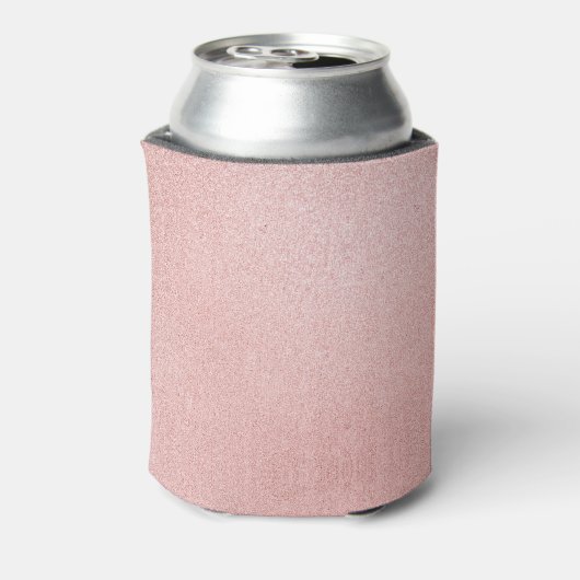 Roos gouden glitter monogram | Girly Modern Sparkl Blikjeskoeler (Blikje Achterkant)