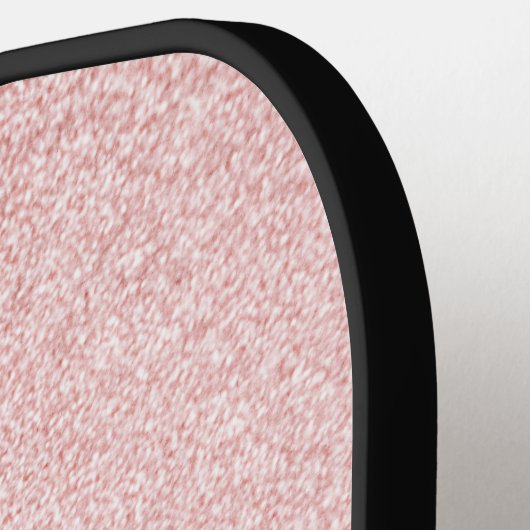 Roos gouden glitter monogram | Girly Modern Sparkl Pickleball Paddle (Links Detail)