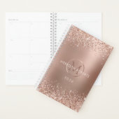 Roos Gouden Glitter Monogram Naam 2026 Planner (Display)
